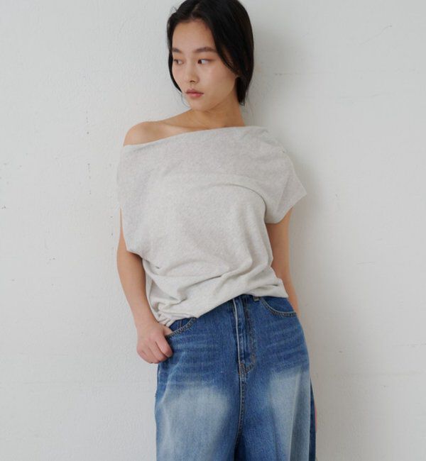  「アシメネックTee」|Tシャツ・カットソー|