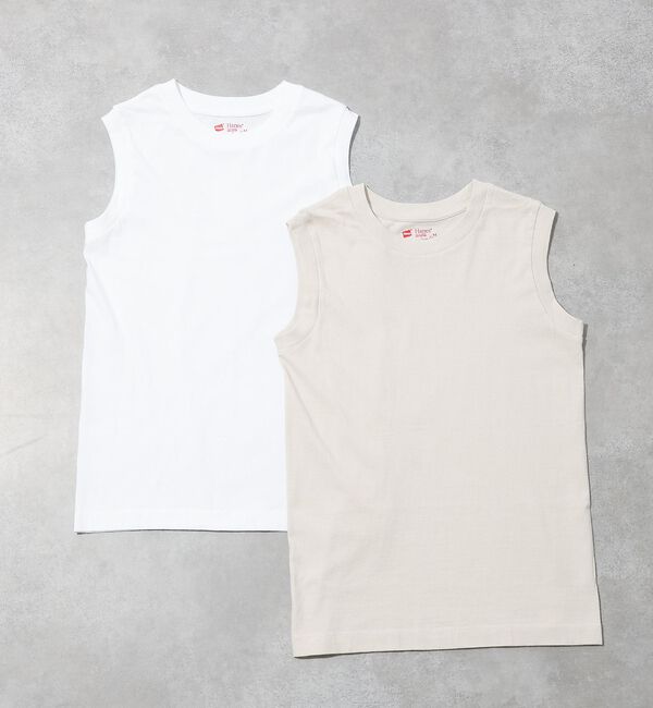 Rouge vif「【Hanes / ヘインズ】クルーネックノースリーブTシャツ/コットン100/ノ」|キャミソール|