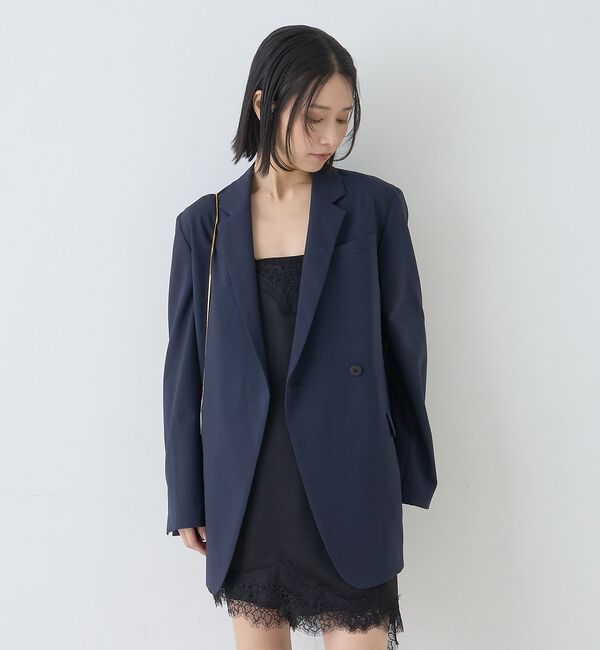 Rouge vif「【セットアップ対応】レースサテンアシンメトリーキャミソール」|キャミソール|