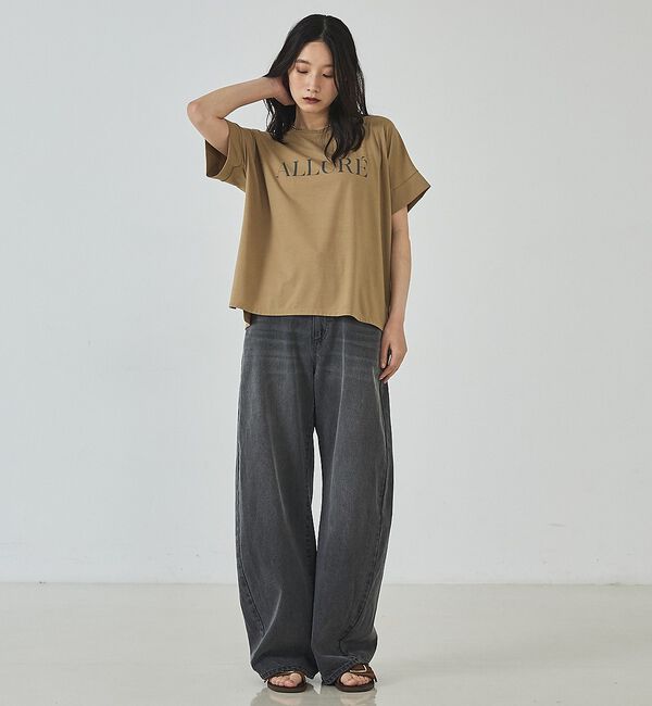 abahouse mavie「ウォッシュドバレルデニムパンツ【予約】」|デニム|