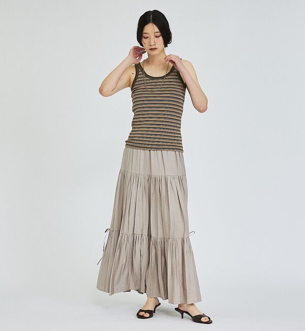 abahouse mavie「【カップ付き】ボーダータンクトップ」|キャミソール|