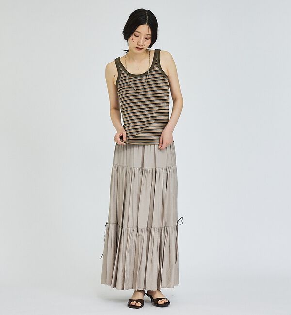 abahouse mavie「【カップ付き】ボーダータンクトップ」|キャミソール|