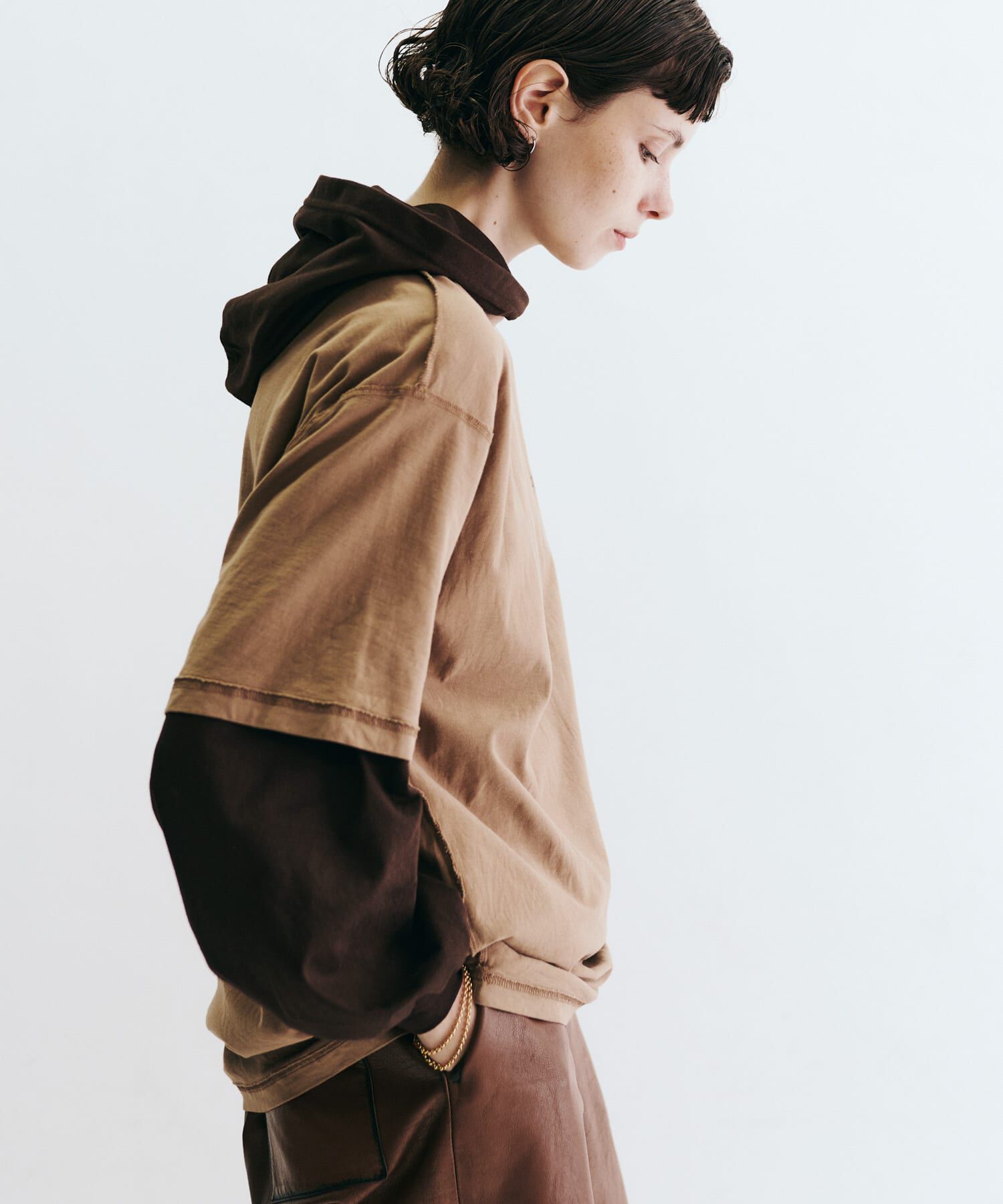URBAN RESEARCH「Teya　Glance Hoodie」|パーカー|ブラウン