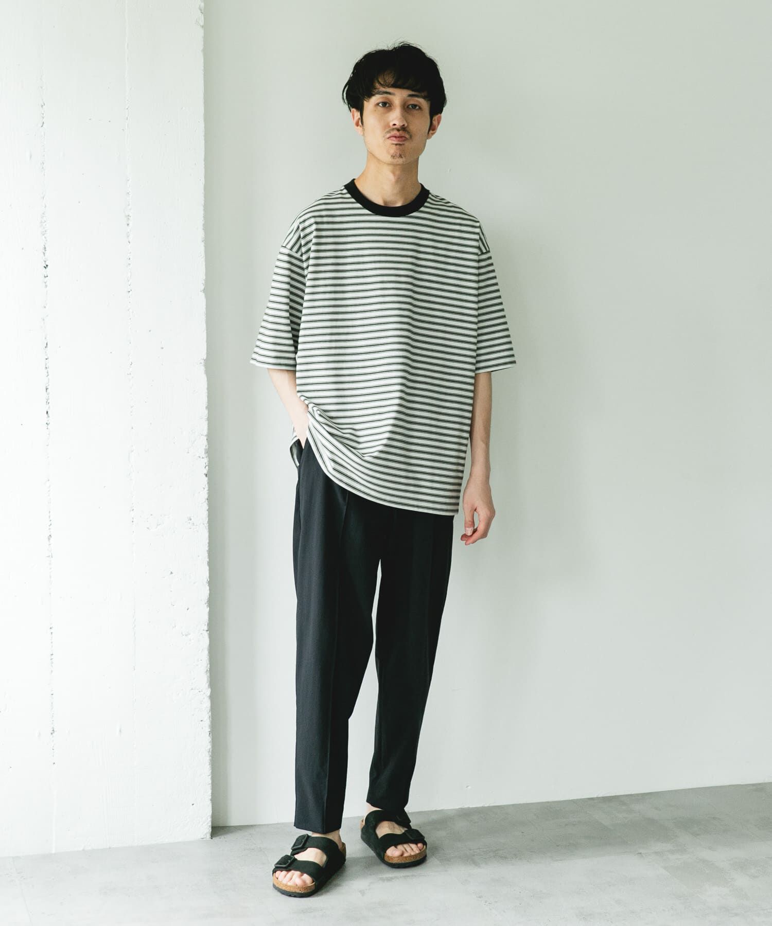 URBAN RESEARCH DOORS「ステッチクリース テーパードトラウザー」|その他|