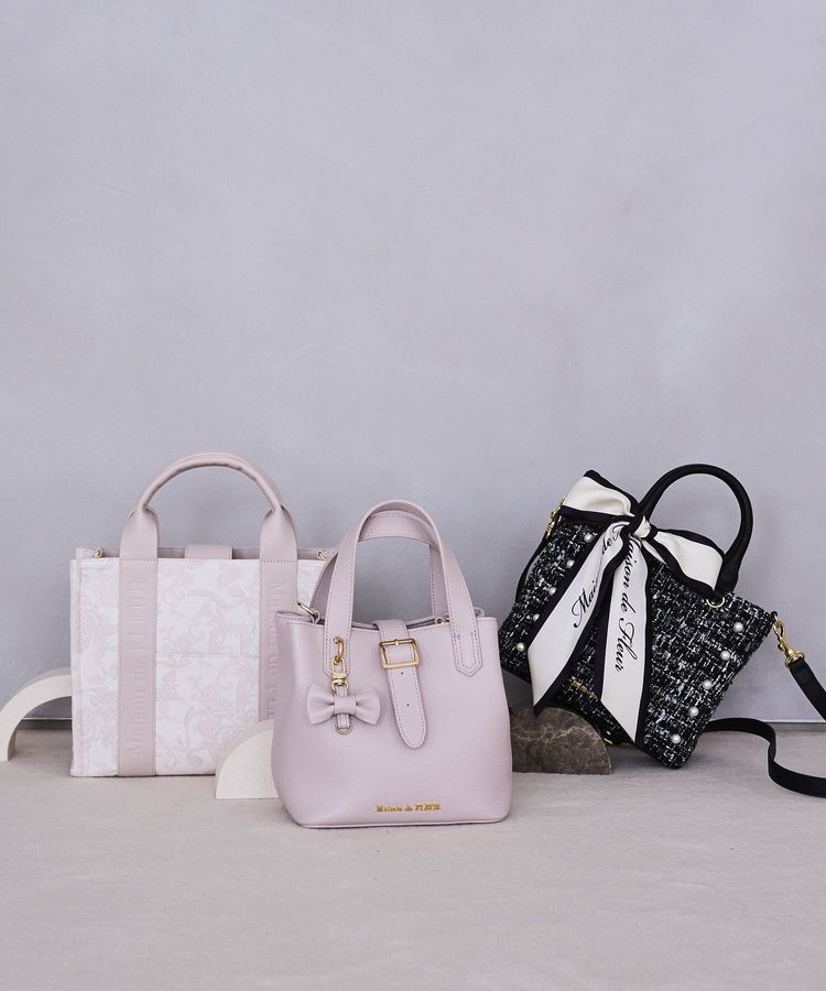 Maison de FLEUR「【2Way】ベルト付きバケットバッグ」|ハンドバッグ|