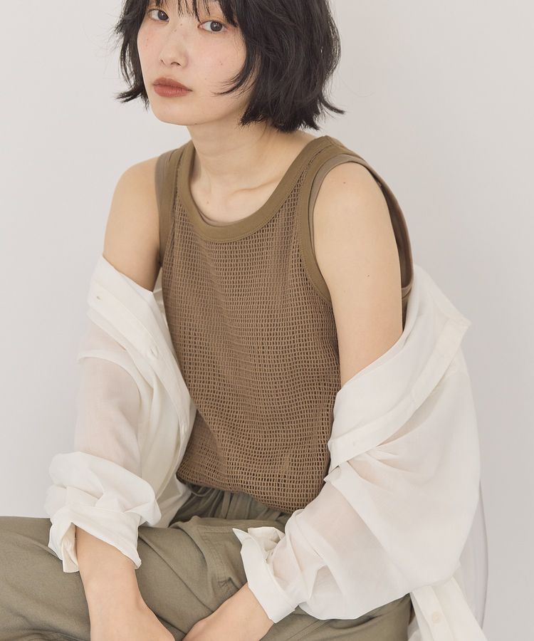 AMERICAN HOLIC「【2点セット】メッシュレイヤードタンクトップ」|インナー|
