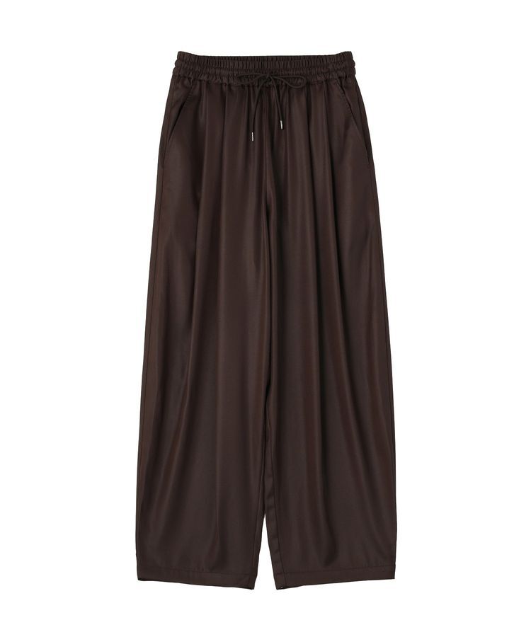 AMERICAN HOLIC「レザー調サテンパンツ」|その他|Brown
