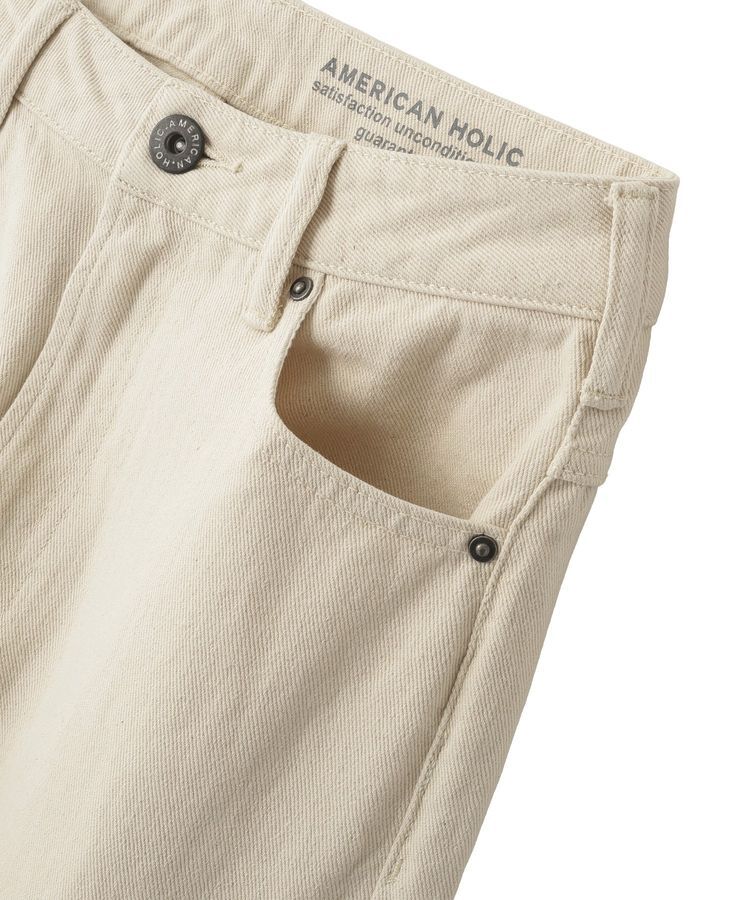 AMERICAN HOLIC「シンチバックカーブデニムパンツ」|デニム|
