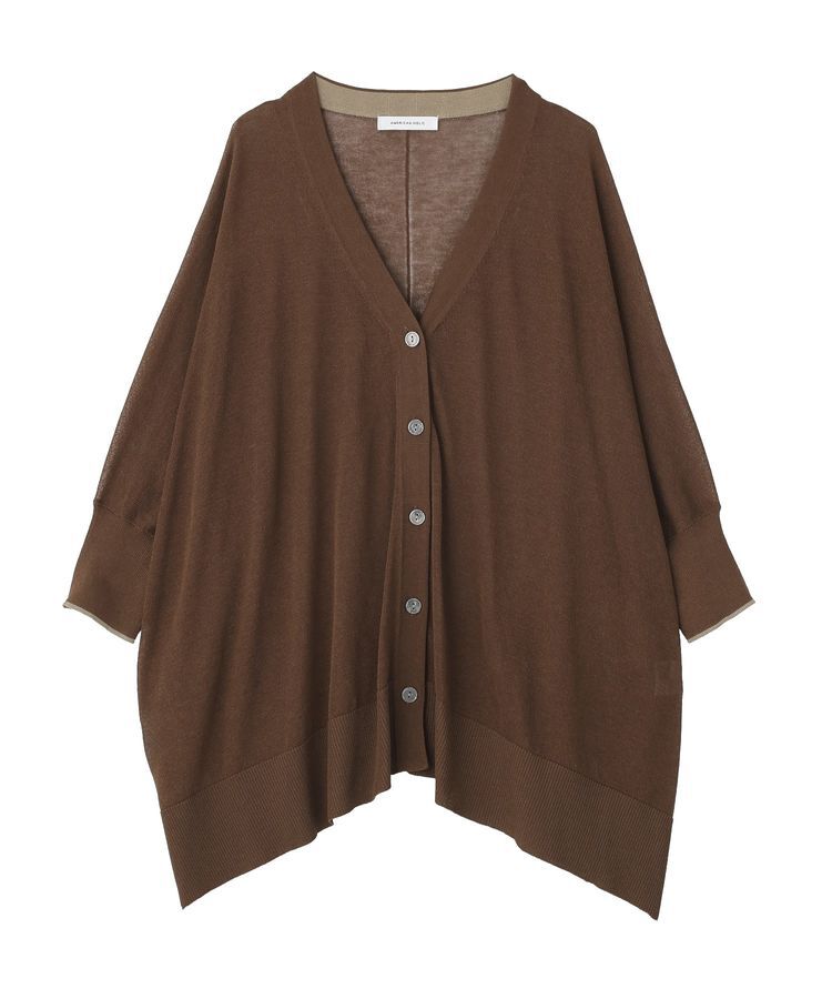 AMERICAN HOLIC「【接触冷感】ポンチョニットカーディガン」|カーディガン|Brown
