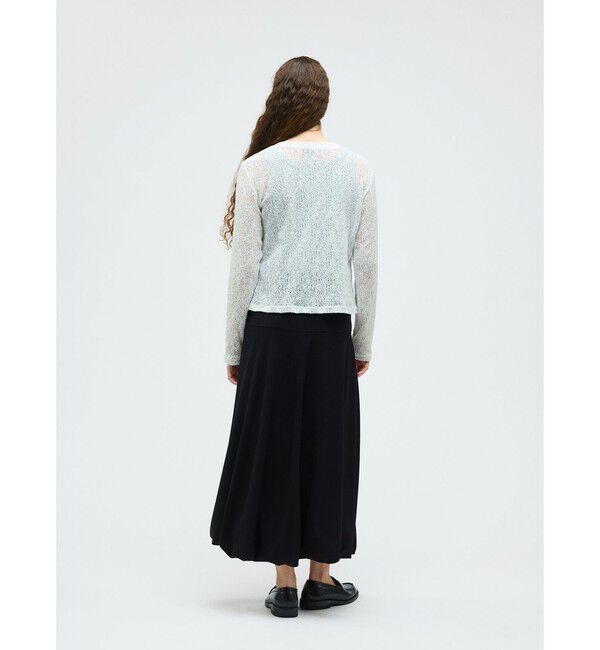 mizuiro ind「mizuiro ind レースクルーネックTシャツ」|Tシャツ・カットソー|