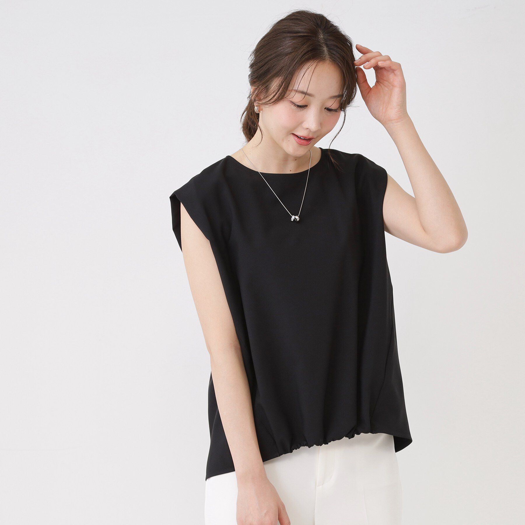 COUP DE CHANCE「【手洗い可／セットアップ可】ノースリーブトップス」|Tシャツ・カットソー|