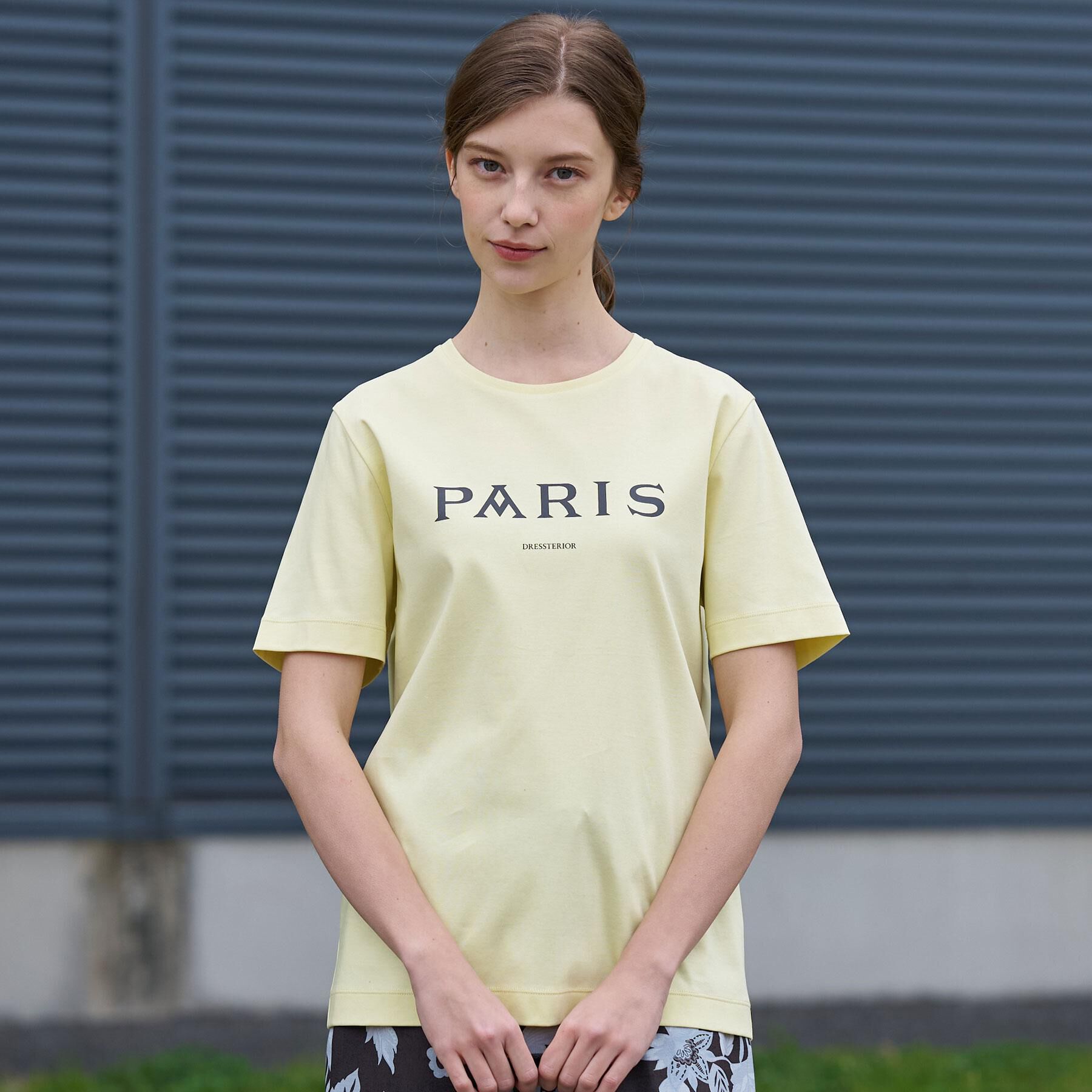 DRESSTERIOR「【接触冷感／抗菌防臭／消臭】アイスクリアコットン PARIS Tシャツ」|Tシャツ・カットソー|