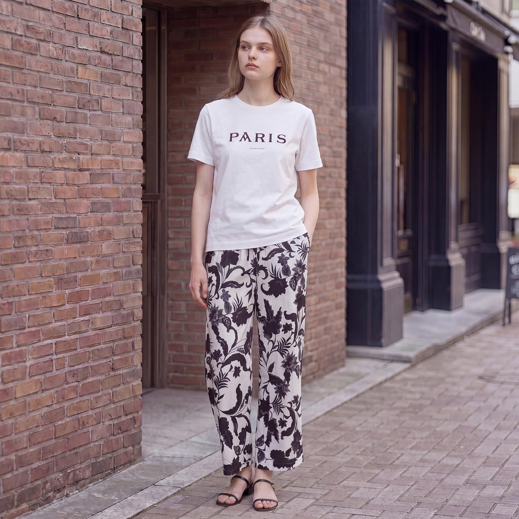 DRESSTERIOR「【接触冷感／抗菌防臭／消臭】アイスクリアコットン PARIS Tシャツ」|Tシャツ・カットソー|
