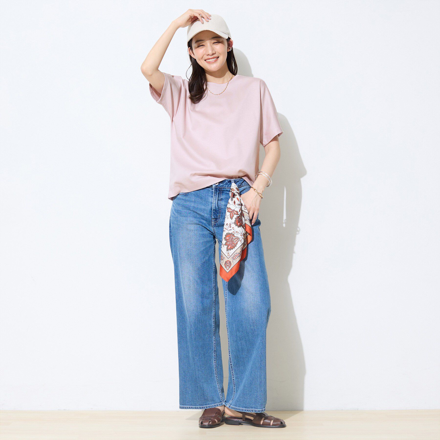 INDIVI「【汗ジミ防止／褒められTシャツ】上品カジュアル！ドルマンTシャツ」|Tシャツ・カットソー|