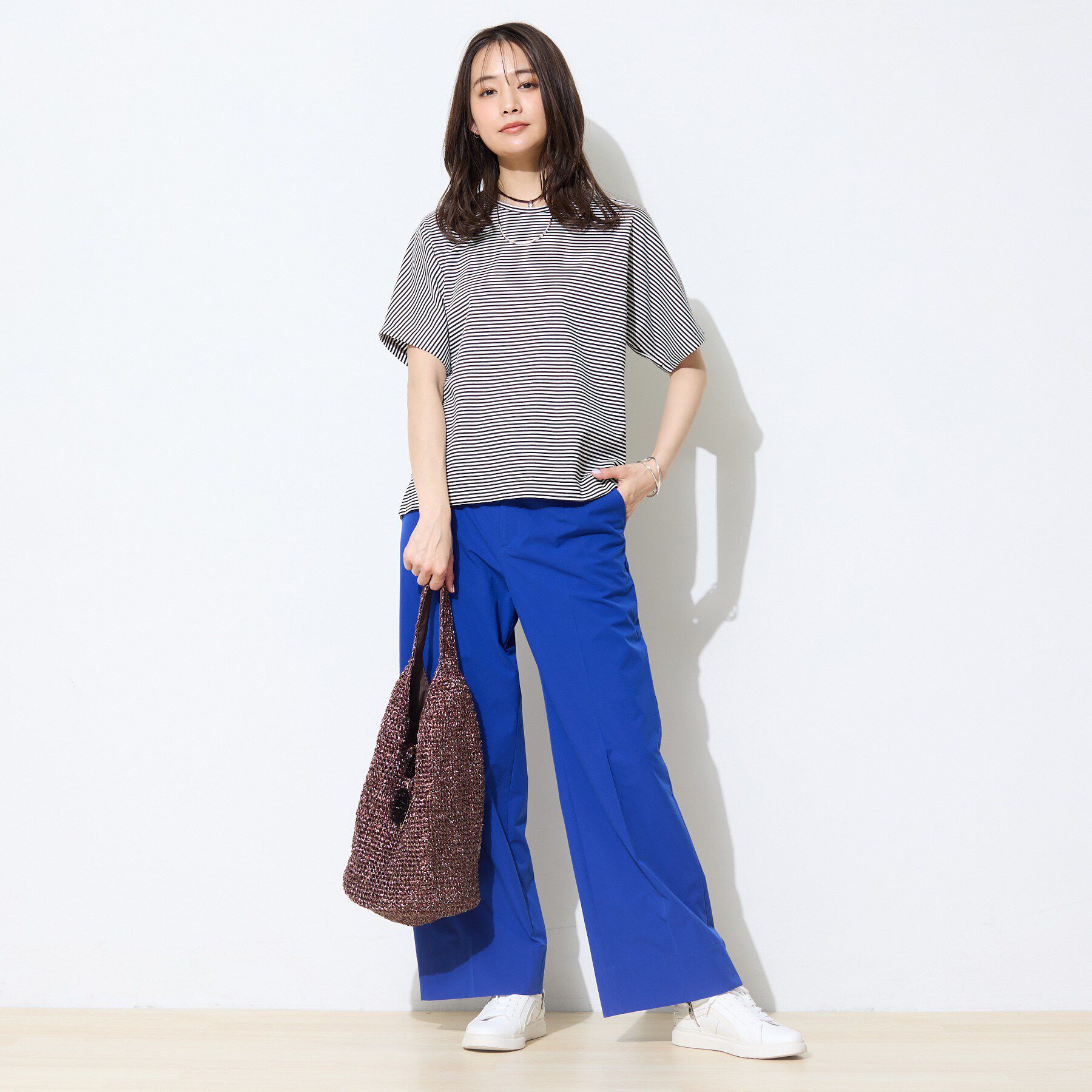 INDIVI「【汗ジミ防止／褒められTシャツ】上品カジュアル！ドルマンTシャツ」|Tシャツ・カットソー|