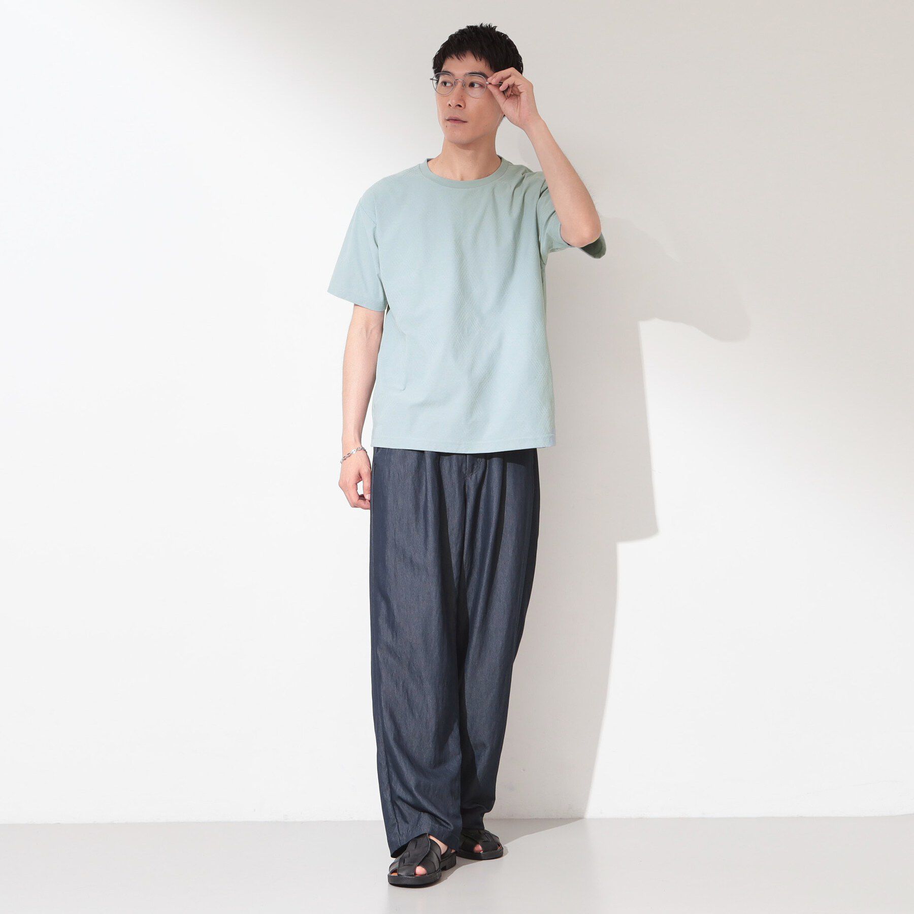 THE SHOP TK「【接触冷感／吸水速乾／UVカット】パーフェクテック リンクス柄 半袖Tシャツ」|Tシャツ・カットソー|