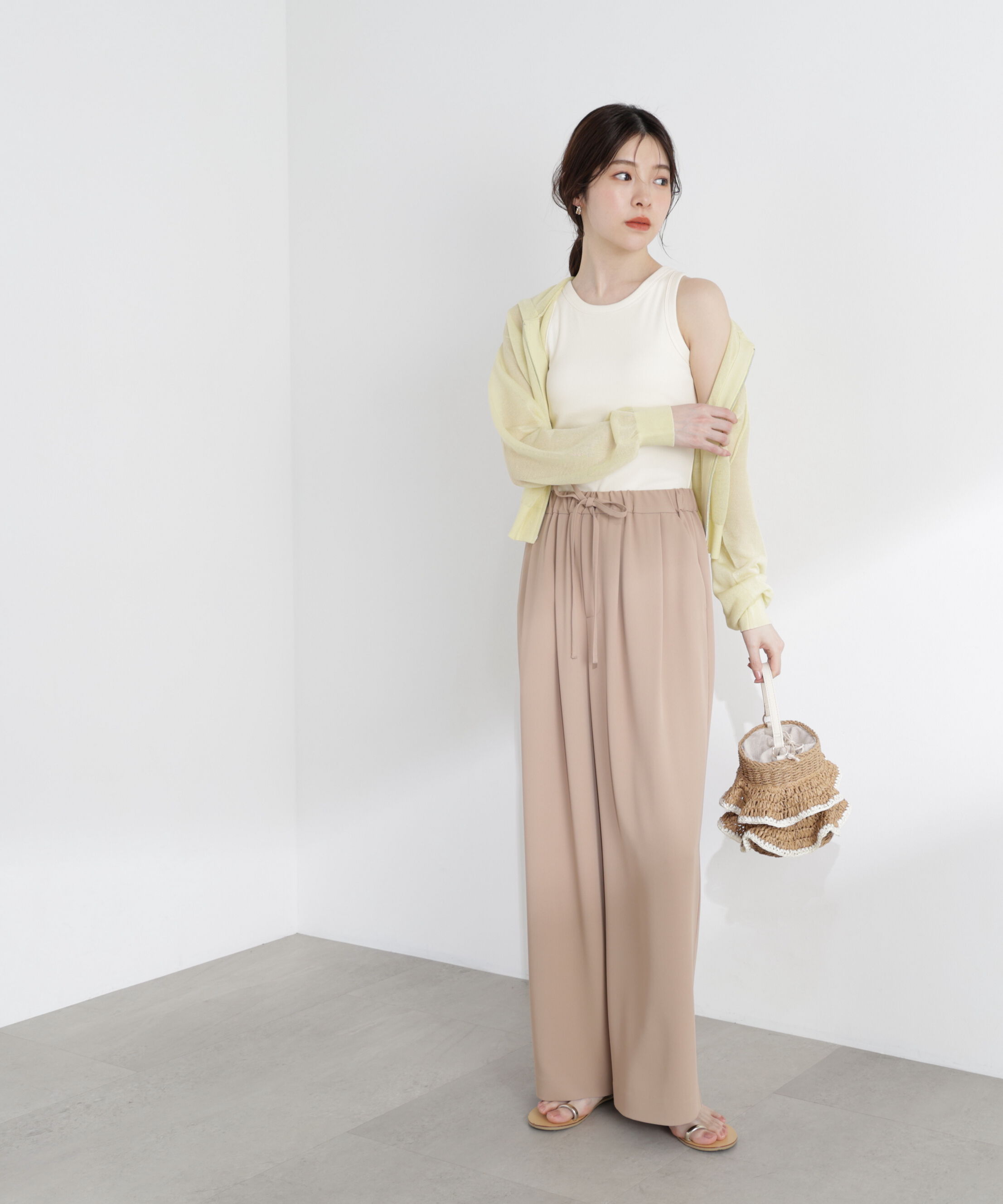 PROPORTION BODY DRESSING「〈a/mie〉シアーニットパーカー」|ニット・セーター|