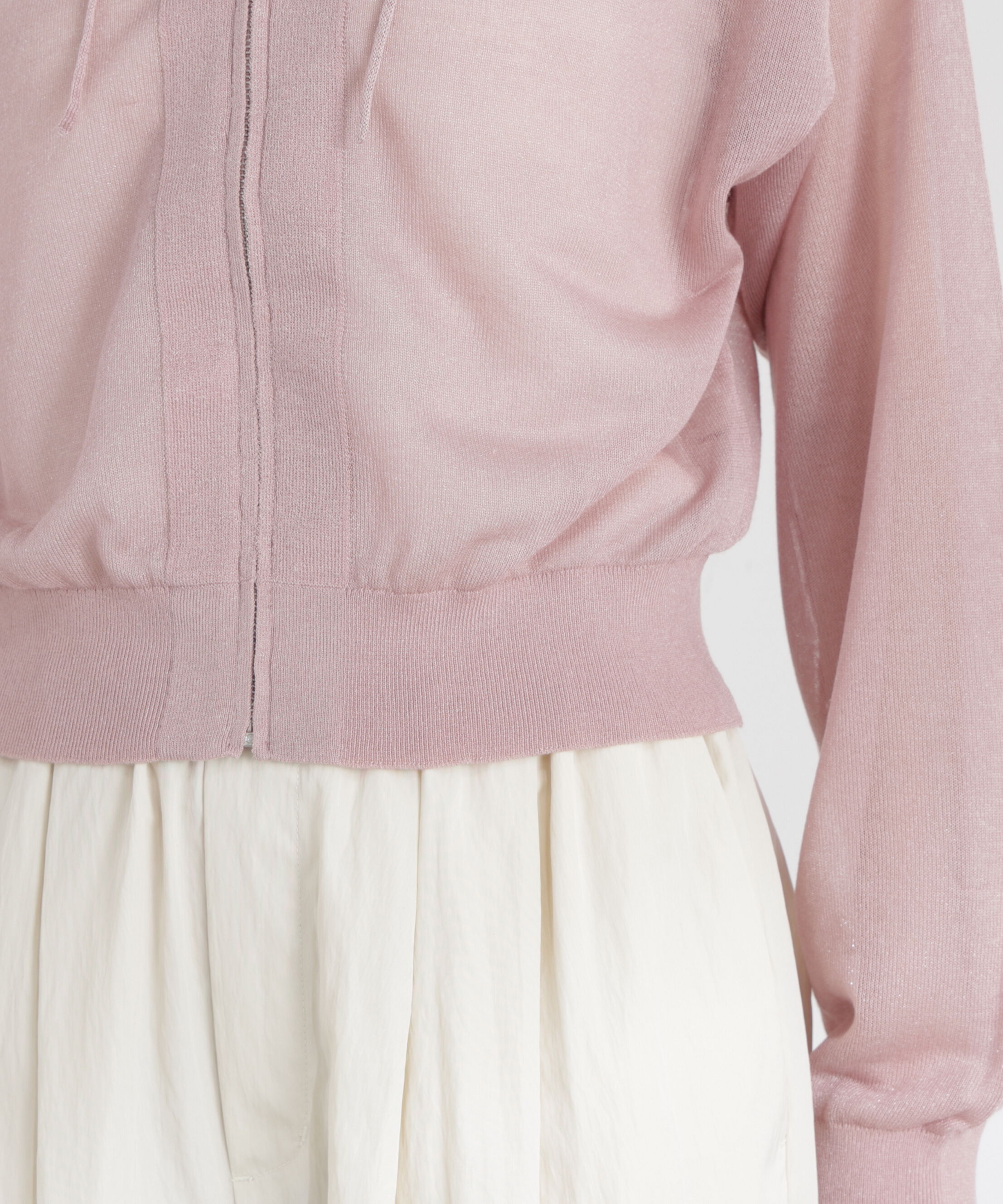 PROPORTION BODY DRESSING「〈a/mie〉シアーニットパーカー」|ニット・セーター|