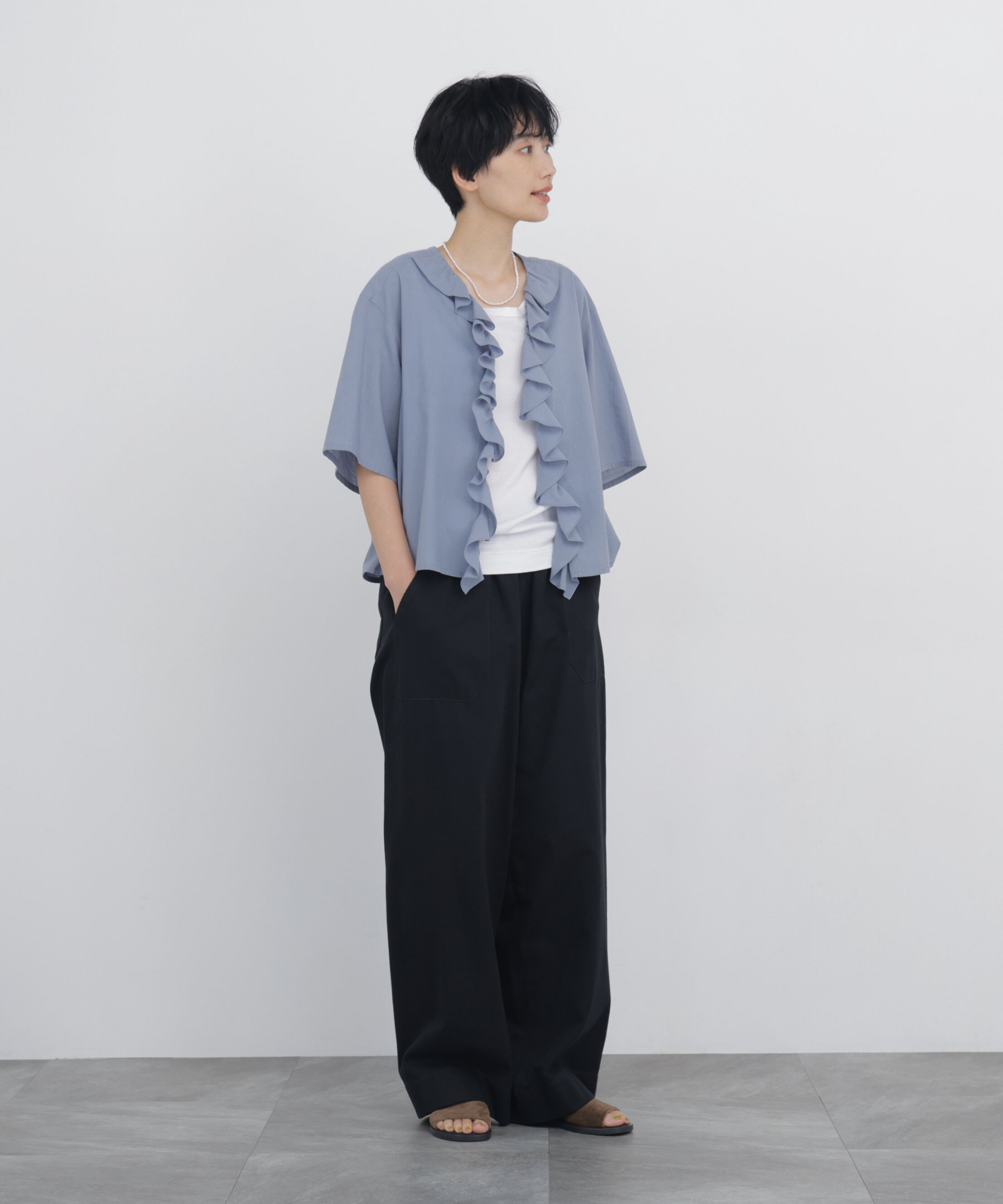  「◆ライトオンス反応染デニムリラックスパンツ」|その他|