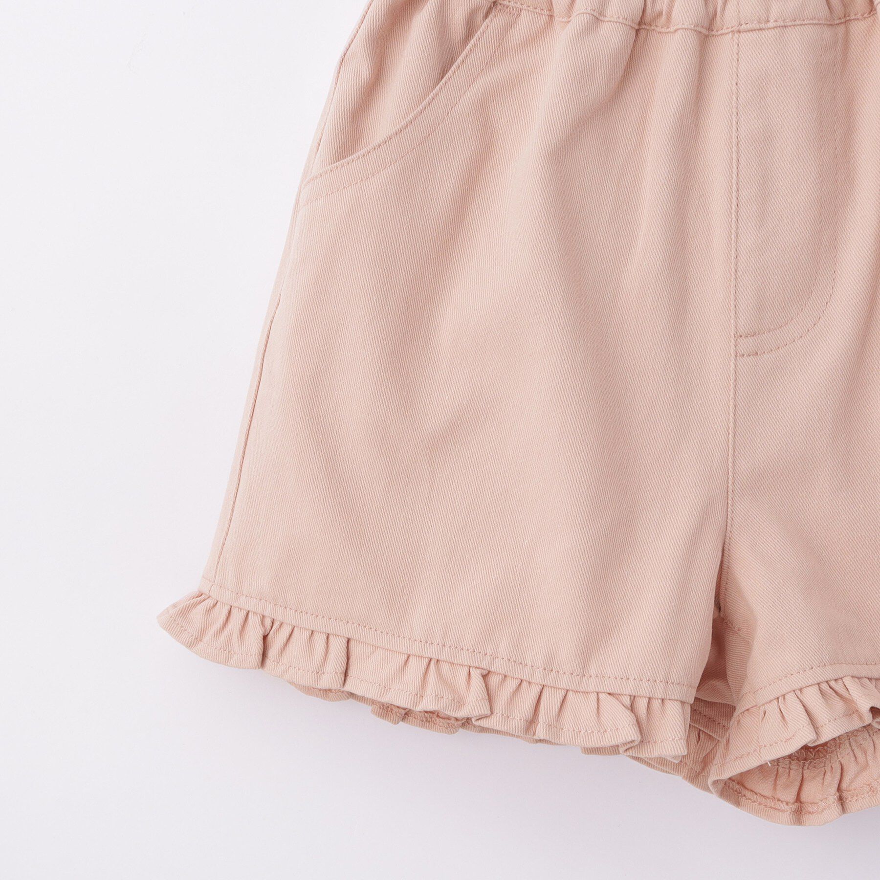SHOO･LA･RUE「【100-150cm/洗濯機可】フリルショートパンツ」|キュロット|