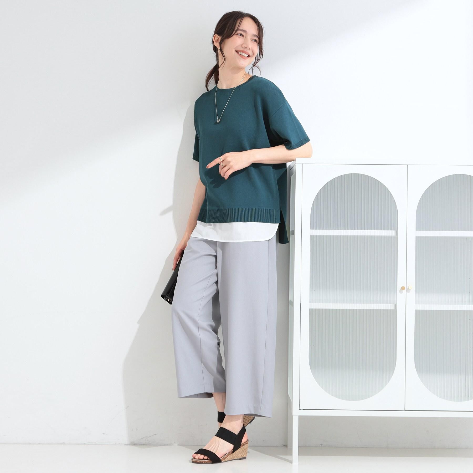 SHOO･LA･RUE「【ひんやり/着丈選べる/セットアップ可】洗濯後しわになりにくい とろみワイドパンツ」|その他|