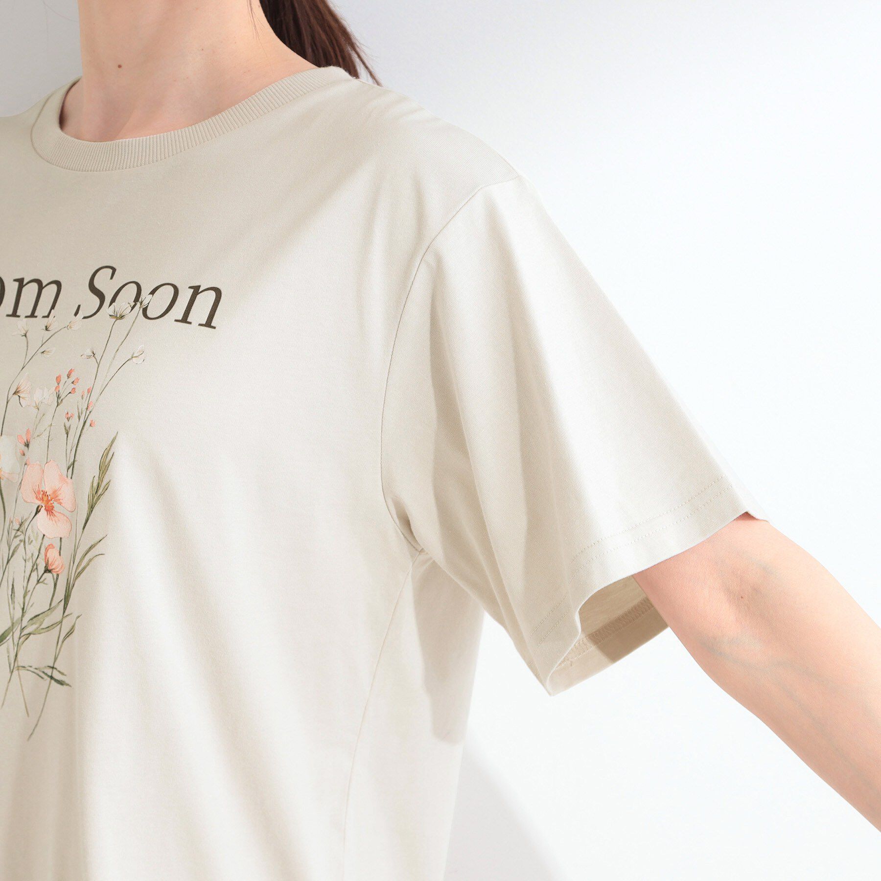 SHOO･LA･RUE「【ひんやり/洗濯機可/S-LL】夏に快適サラサラ感 大人のひんやりプリントTシャツ」|Tシャツ・カットソー|