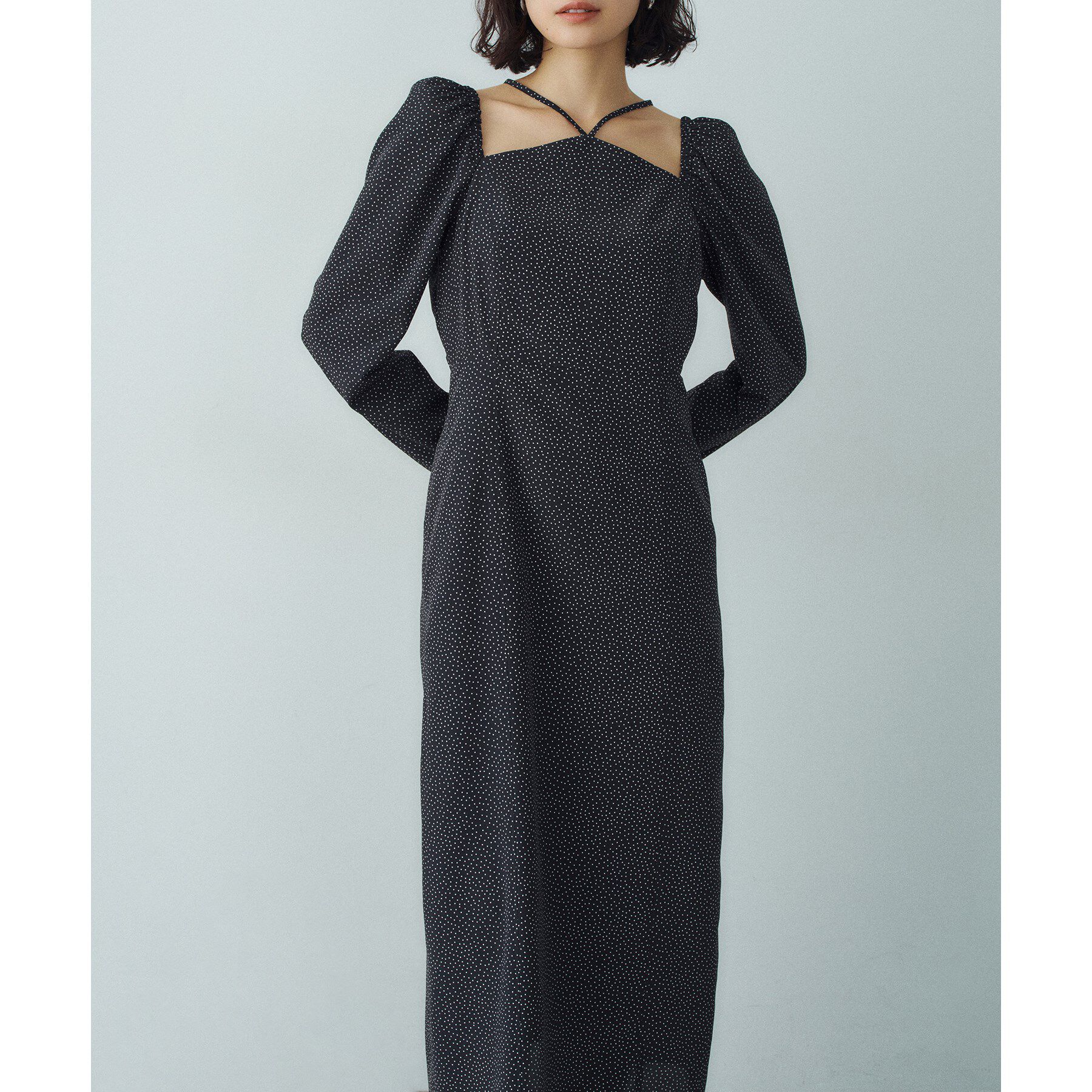 CODE A「femi dot dress」|ワンピース|ブラック(119)
