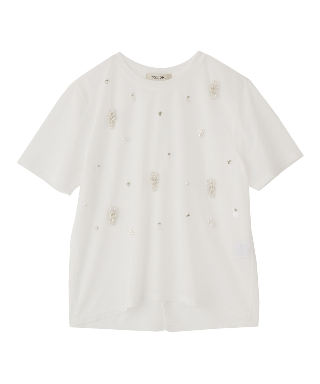COCO DEAL「ビジューシアーTシャツ」|Tシャツ・カットソー|