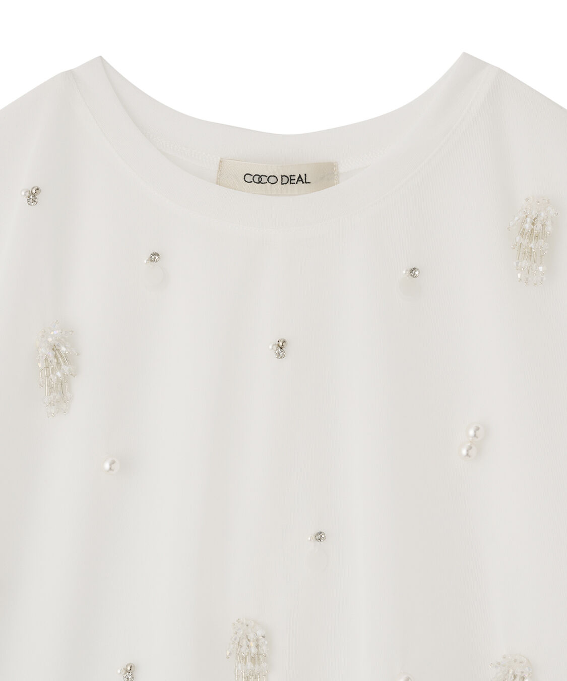 COCO DEAL「ビジューシアーTシャツ」|Tシャツ・カットソー|