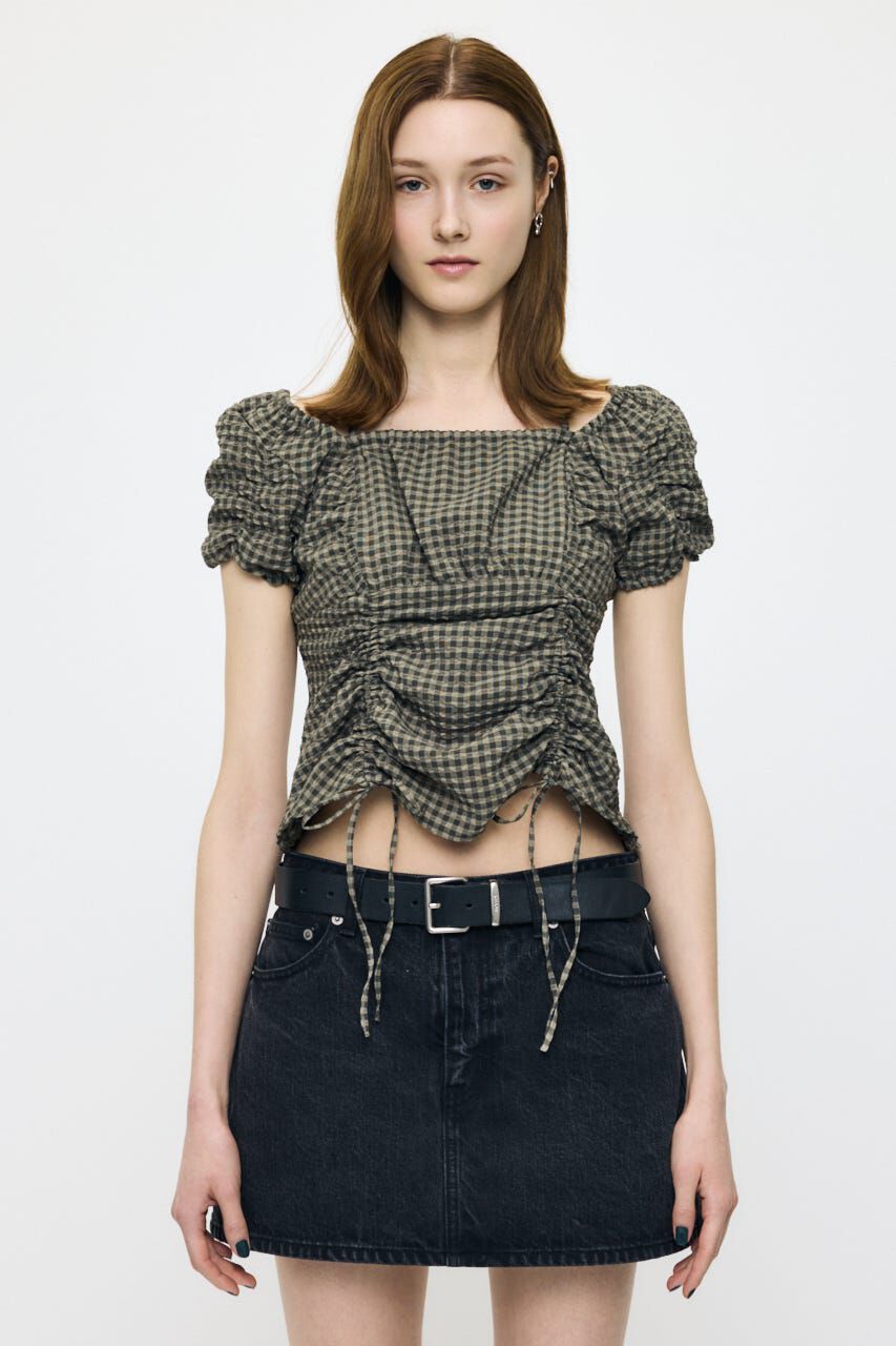 MOUSSY「MULTIWAY GATHER ブラウス」|シャツ・ブラウス|柄KHA5