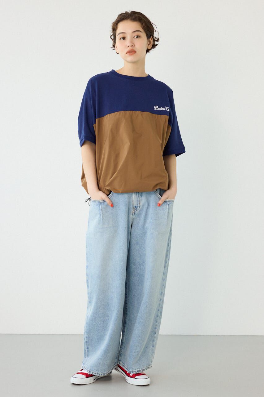 RODEO CROWNS「切替ロゴビッグトップス」|Tシャツ・カットソー|