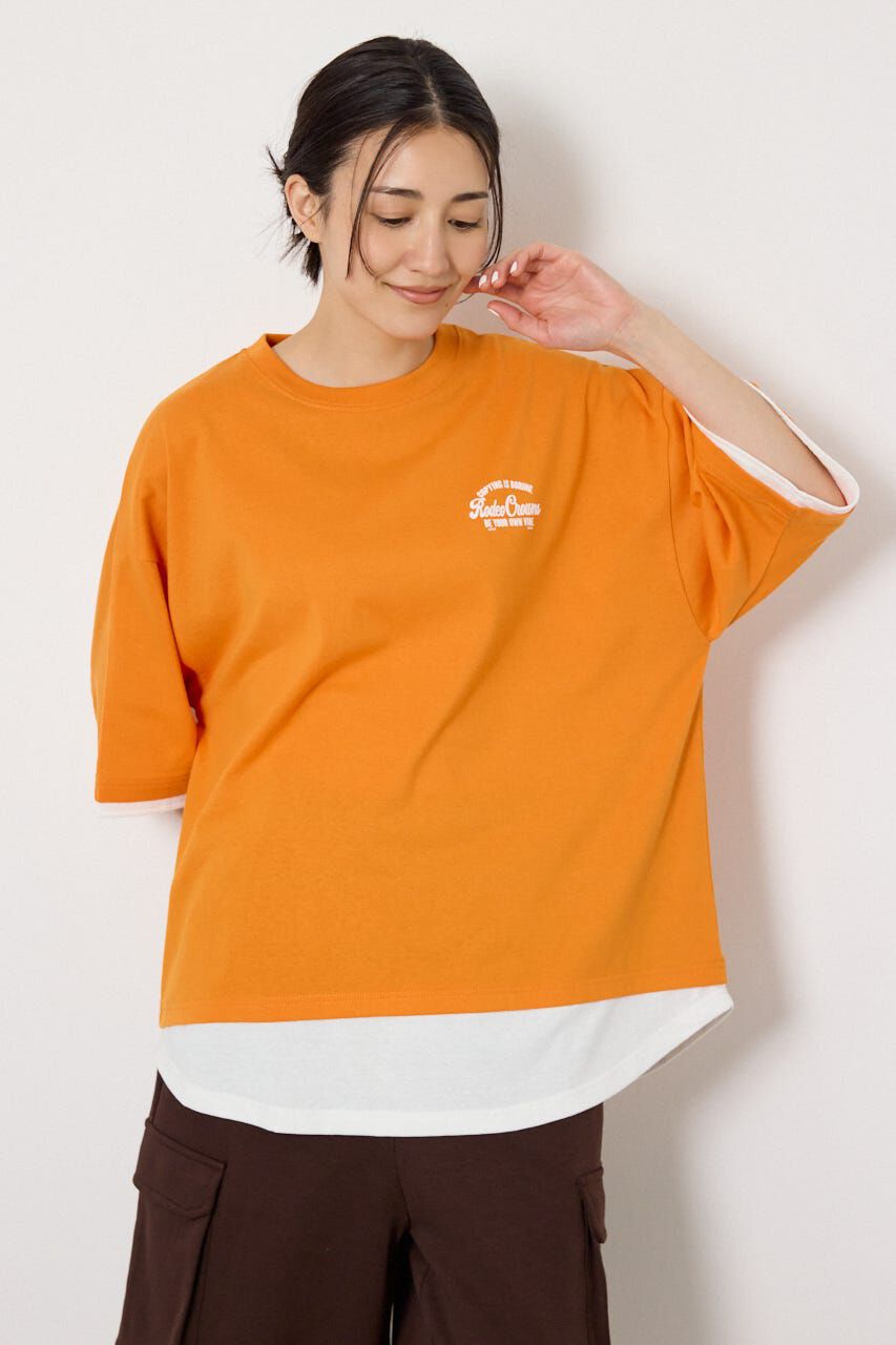 RODEO CROWNS「フェイクレイヤードロゴトップス」|Tシャツ・カットソー|