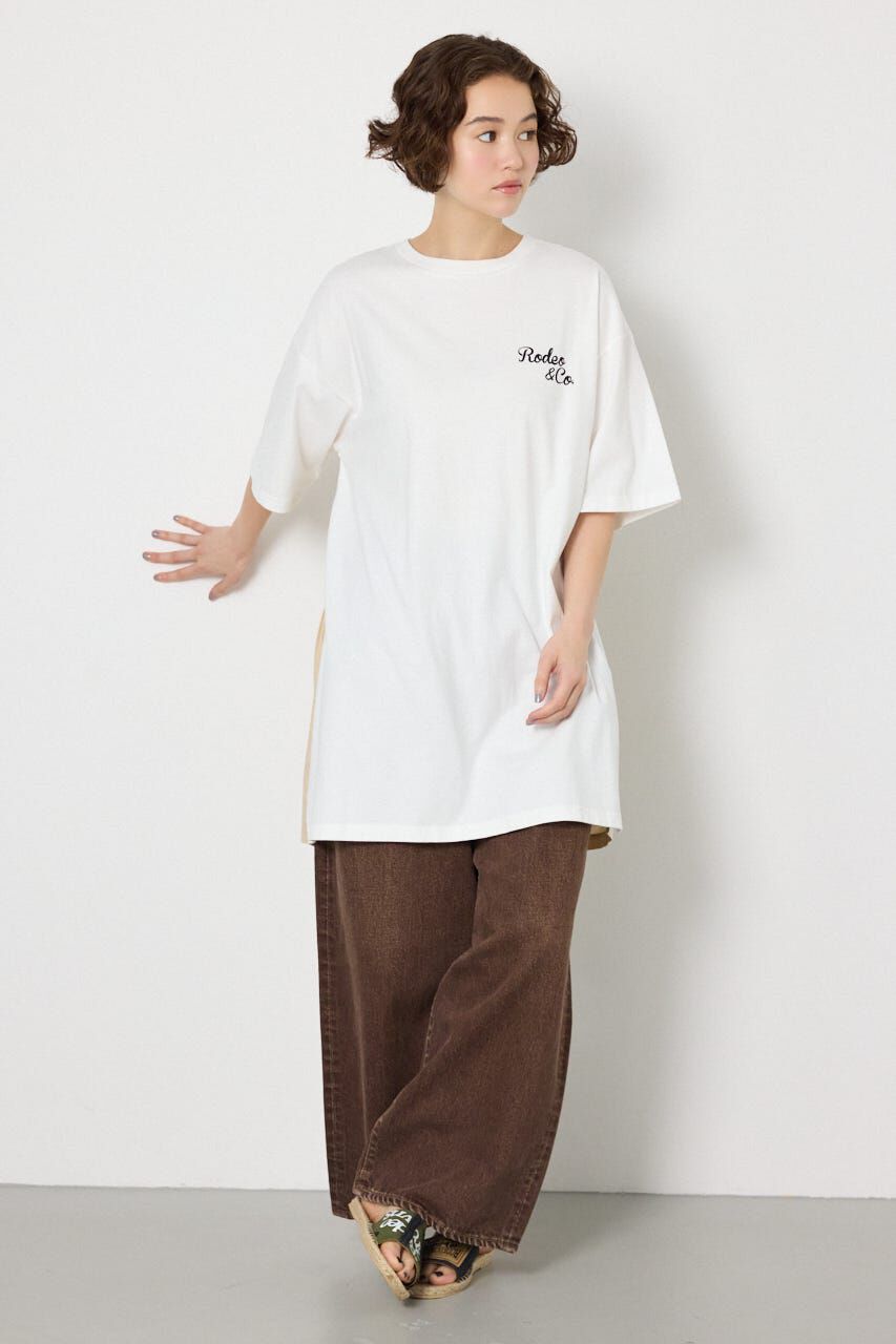 RODEO CROWNS「バックティアードコンビチュニックワンピース」|ワンピース|