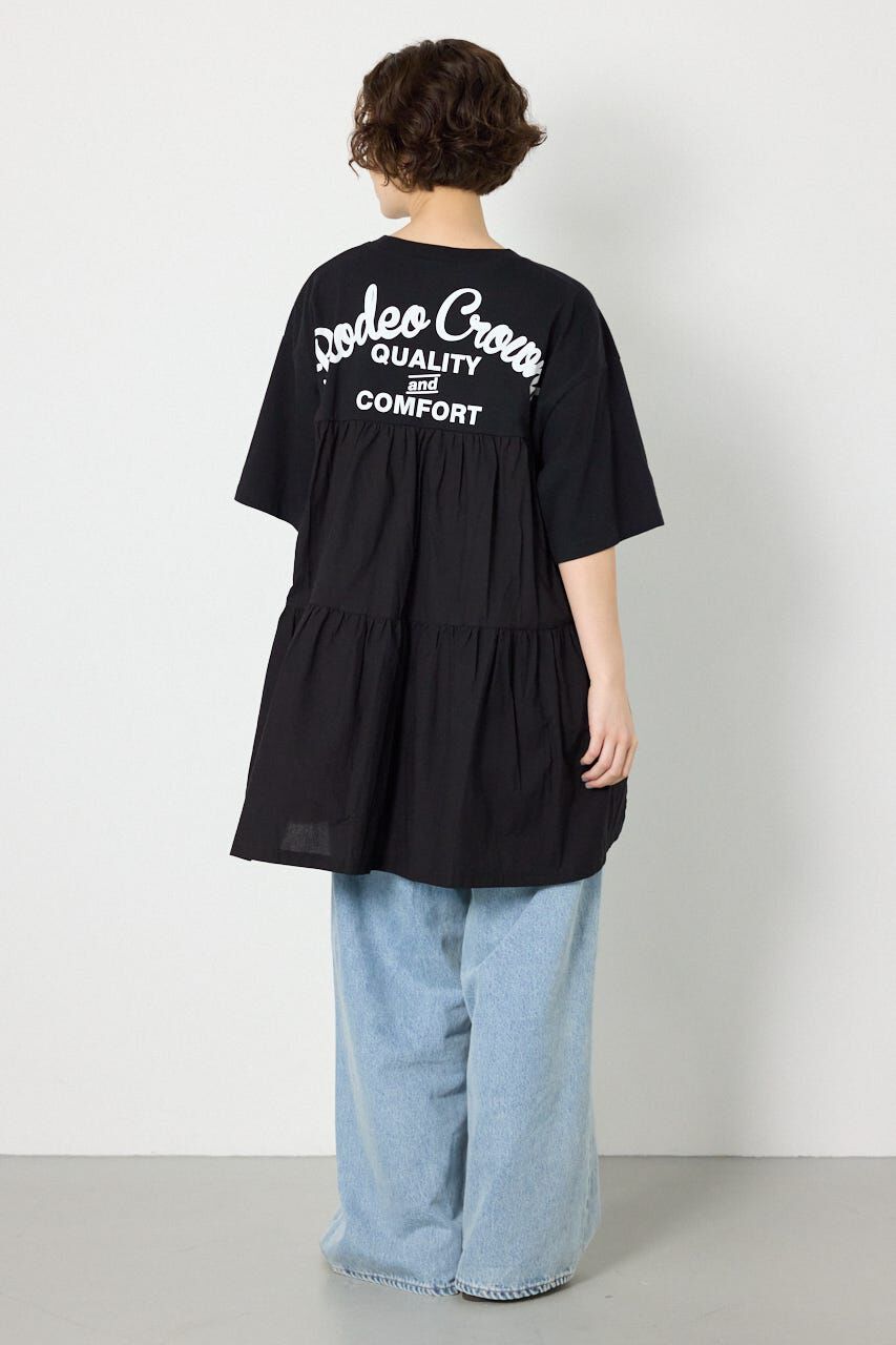 RODEO CROWNS「バックティアードコンビチュニックワンピース」|ワンピース|