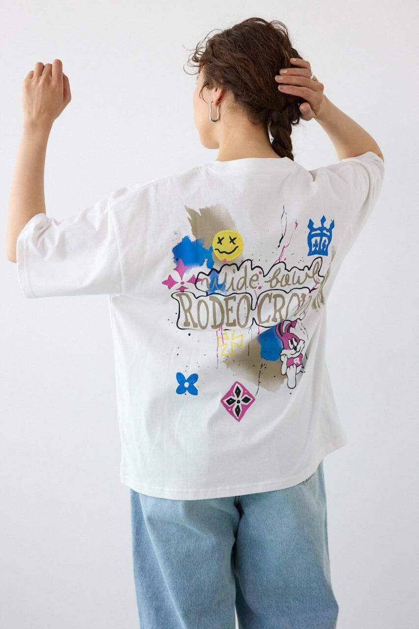 RODEO CROWNS「Spray Graffiti TEE」|Tシャツ・カットソー|O/WHT1