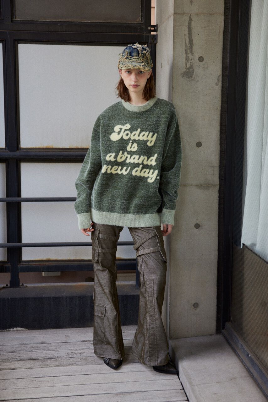 SLY「JQ LOGO MINKY LOOSE KNIT トップス」|ニット・セーター|