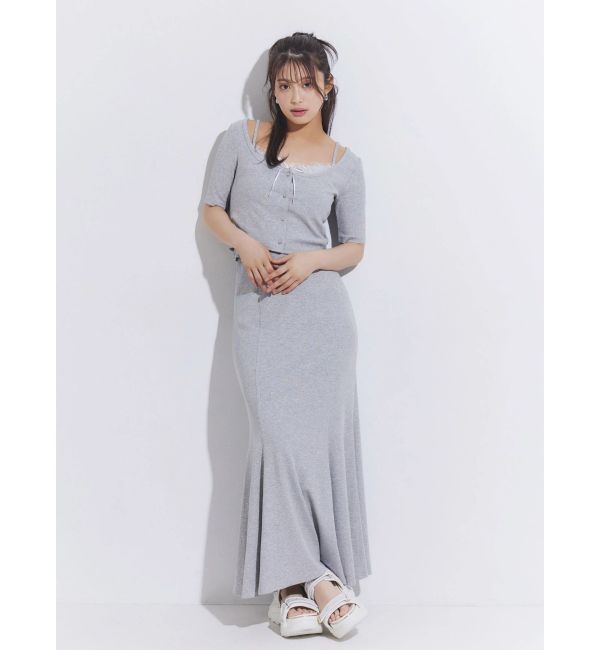 MERCURYDUO「【セットアップ着用可能】カットマーメイドスカ―ト」|スカート|
