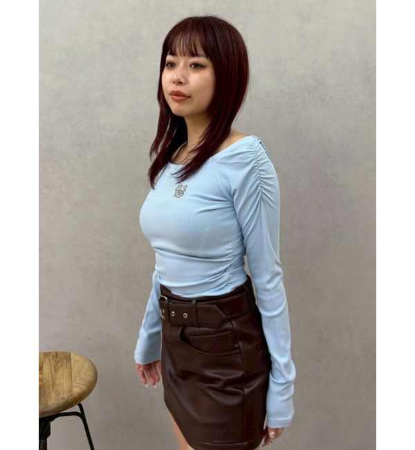 EVRIS「オフショルフーディトップス」|Tシャツ・カットソー|