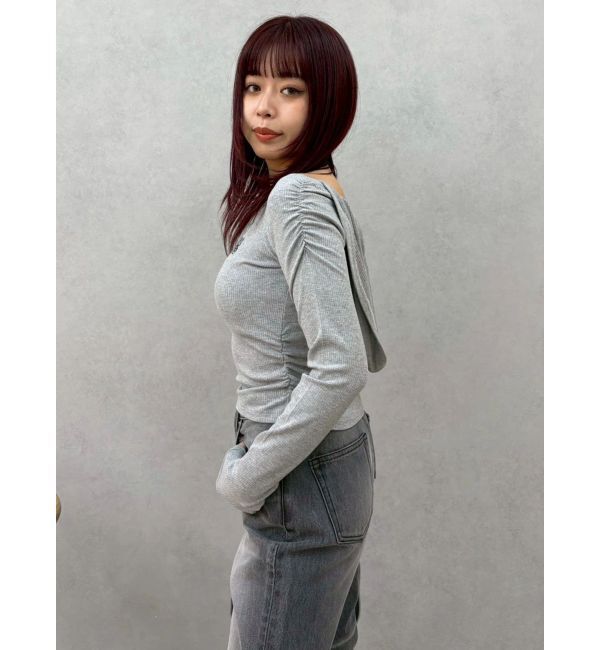 EVRIS「オフショルフーディトップス」|Tシャツ・カットソー|