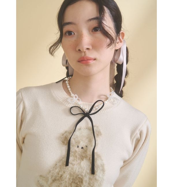 merry jenny「ribbon pearl choker」|ネックレス|