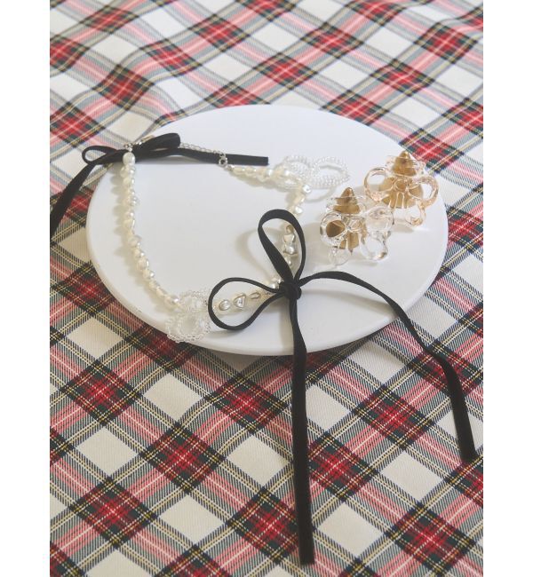 merry jenny「ribbon pearl choker」|ネックレス|