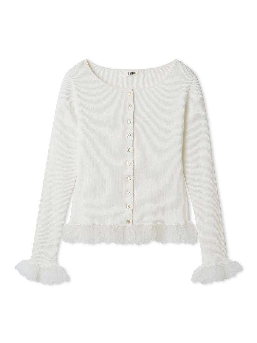 FURFUR「【UVカット】トリミングリブカーディガン【WEB限定カラー】」|カーディガン|