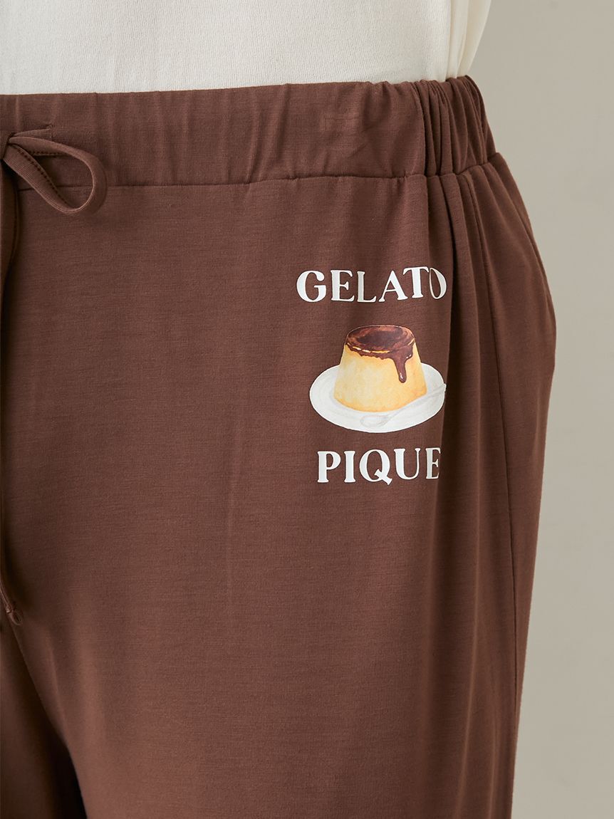 GELATO PIQUE HOMME「【ONLINE限定】【HOMME】【接触冷感】プリンワンポイントTシャツ&ハーフパンツセット」|ルームウェア|