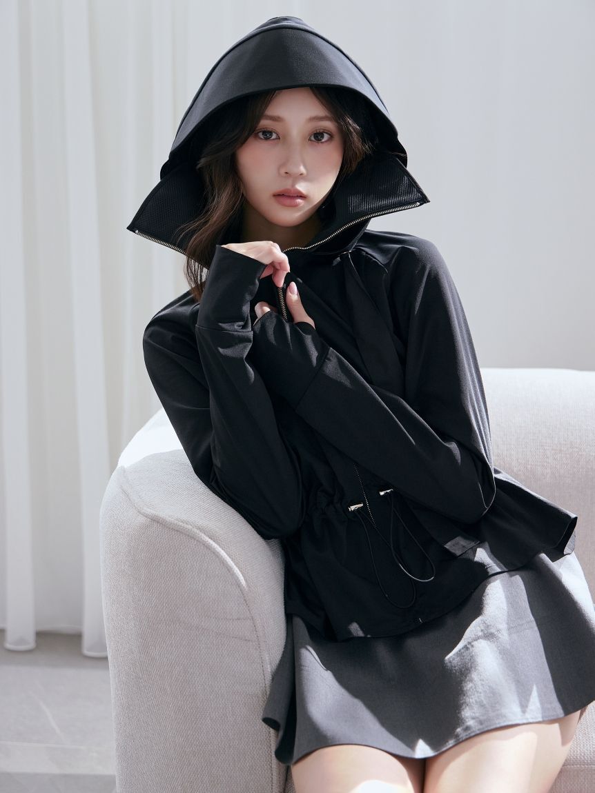 WEB限定/LUMISHADE】サンバイザー付きUVカットパーカー（SNIDEL