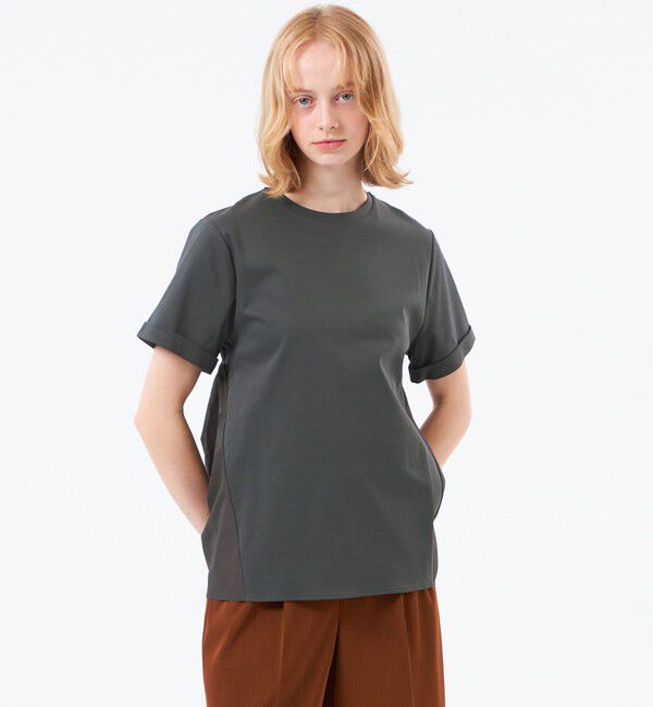 MACKINTOSH PHILOSOPHY「【WEB&一部店舗限定】タフタコンビカットソー」|Tシャツ・カットソー|チャコールグレー