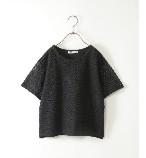 ikka kids「【親子おそろい】レースレイヤードプルオーバー（120~160cm）」|Tシャツ・カットソー|ブラック