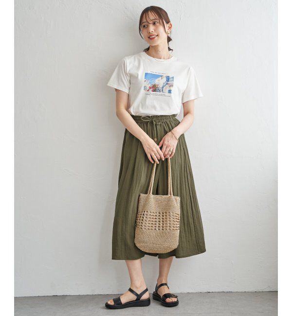 ikka「【接触冷感】スラブタックスカーチョ」|その他|