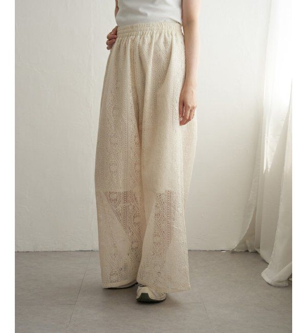 VENCE share style「刺繍レースワイドパンツ」|その他|