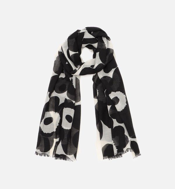 Marimekko「Fiore Unikko ストール」|その他|ブラック&times;ホワイト