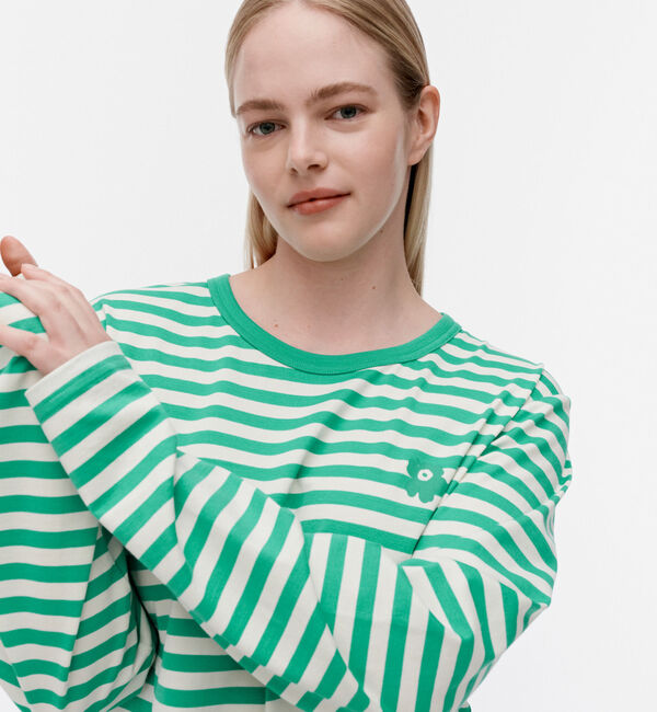 Marimekko「Tasaraita Unikko カットソー」|シャツ・ブラウス|